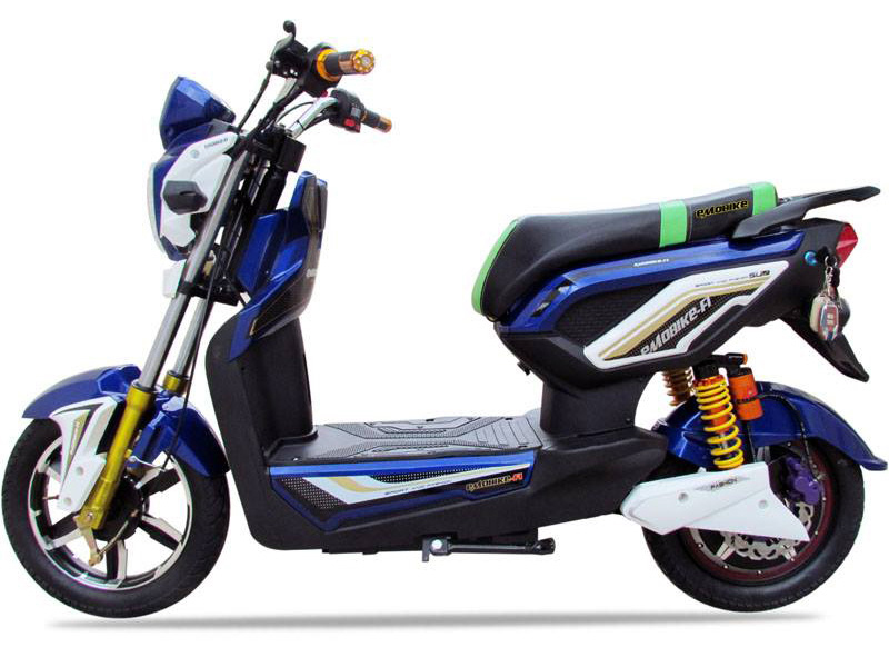 Xe máy điện Zoomer Sufat màu xanh