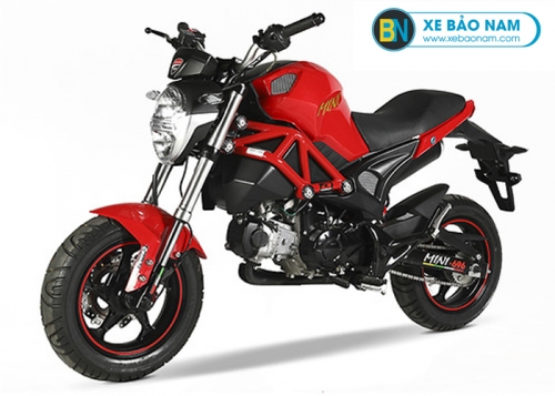 Xe máy Ducati Mini Monster 110 màu đỏ Minibike 2018.Khuyễn mãi giá tốt nhất  Việt Nam.Hỗ trợ mua Trả Góp