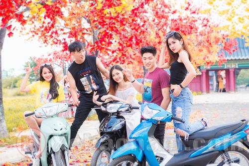 Xe wave 50cc Hyosung Korea nhỏ gọn phong cách trẻ trung