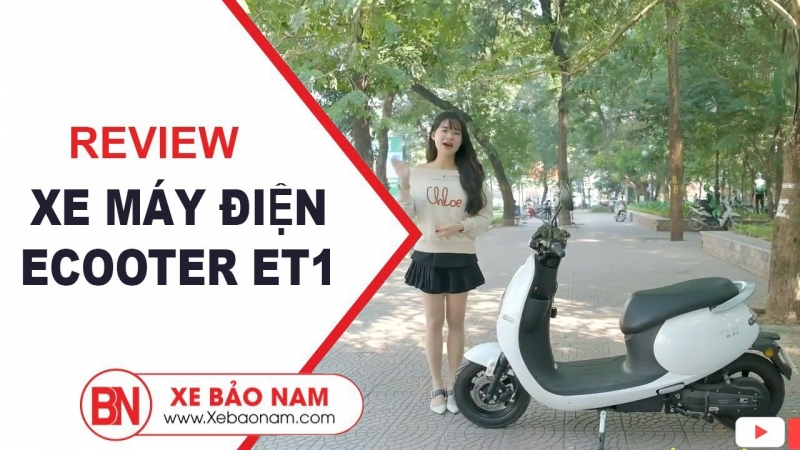 Review Xe Máy Điện Ecooter ET1 Có Đèn LED Giá Tốt, Trả Góp 0%| Xe Bảo Nam