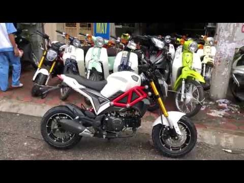 Xe máy Ducati Monster Mini 110cc 2 new đời mới ► Test giảm sóc Upside down và ngồi 2 người